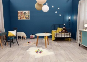 déco chambre fille bleu