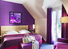 décoration chambre violet