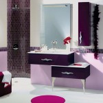 décoration salle de bain prune