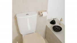 décoration wc - toilettes beige