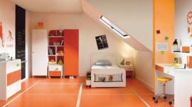 idée déco chambre garçon orange