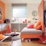 idée déco chambre garçon orange