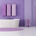 idée déco salle de bain violet