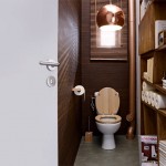 idée déco wc - toilettes taupe