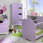 ambiance chambre bébé violet