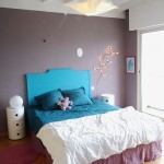 ambiance chambre gris et violet