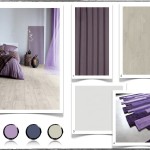 ambiance chambre gris et violet