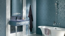 ambiance salle de bain bleu