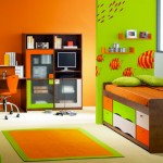déco chambre garçon orange