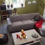 déco salon kaki