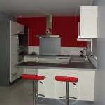 idée déco cuisine gris et rouge