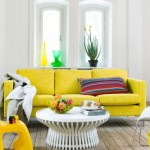 idée déco salon jaune