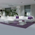 ambiance salon gris et violet