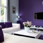 ambiance salon gris et violet