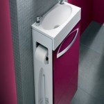 ambiance wc - toilettes gris et violet