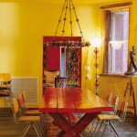 déco salle à manger jaune