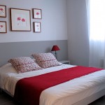 décoration chambre gris et rouge