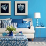 décoration salon bleu