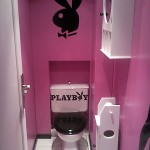 décoration wc - toilettes rose