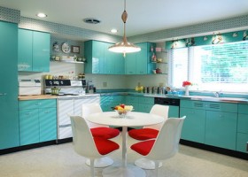 idée déco cuisine turquoise
