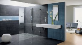 idée déco salle de bain gris et blanc