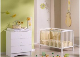 ambiance chambre bébé vert