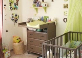 ambiance chambre fille vert