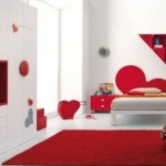 décoration chambre fille rouge