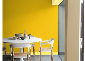 idée déco salle à manger jaune