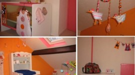 ambiance chambre fille orange